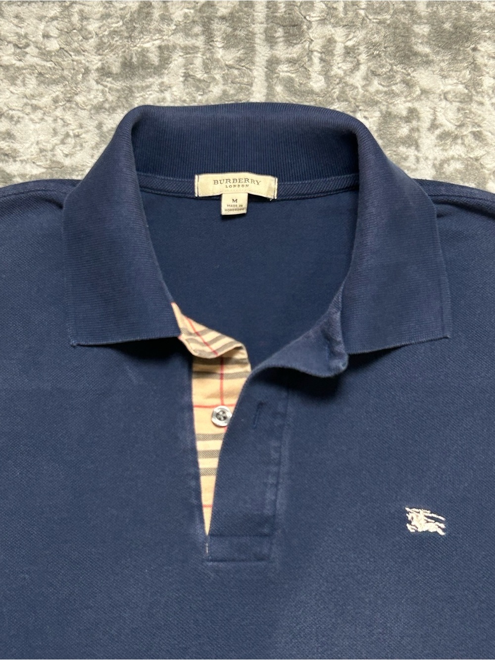 BURBERRY LONDON NOVA CHECK POLO SHIRT SIZE MEDIUM